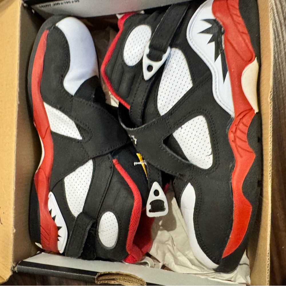 Jordan Kids Black, White, and Red Sneakers